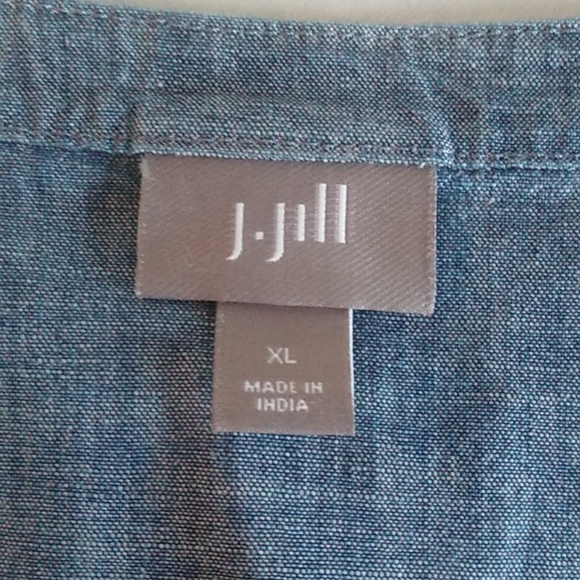 J. Jill Womens  Blue Chambray Shirt Dress Button down NWOT SIZE XL - Picture 5 of 14
